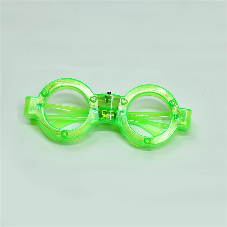 Creative Stall Gift Led Goggles Stars Heart Plastic Flash Glasses Night Market Push Products Wholesale