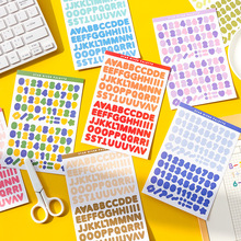 寄语数字字母贴 星河调色盘系列 创意简约英文字母手账装饰素材贴