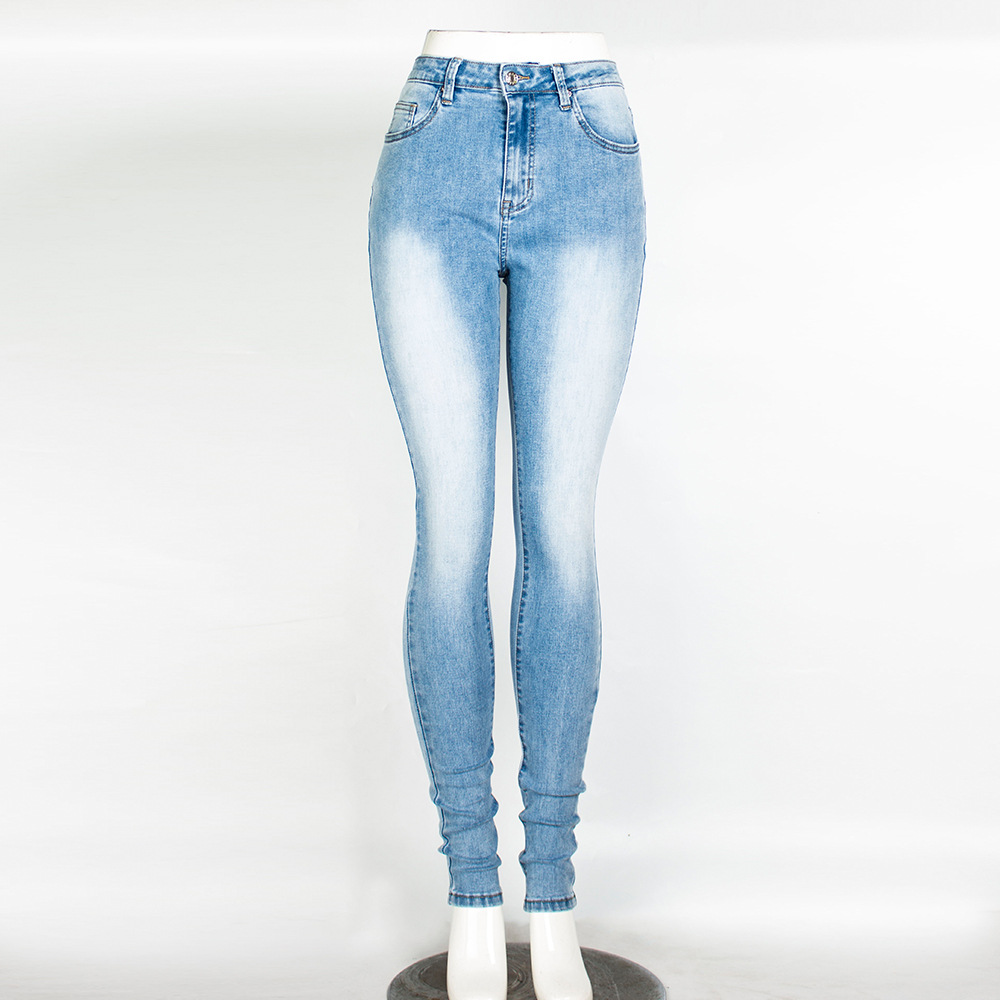 [Huan Gao] Amazon International Station Slimming High Waist Slim Denim Pencil Pants Women's Extra Long Jeans Foreign Trade