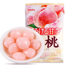 现货日本进口meito名糖白桃糖水果糖喜糖冈山零食水蜜桃味硬糖果