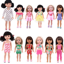 新款14寸美国女孩娃娃配件裙子玩偶服装吊带时尚套装上衣裤子配件