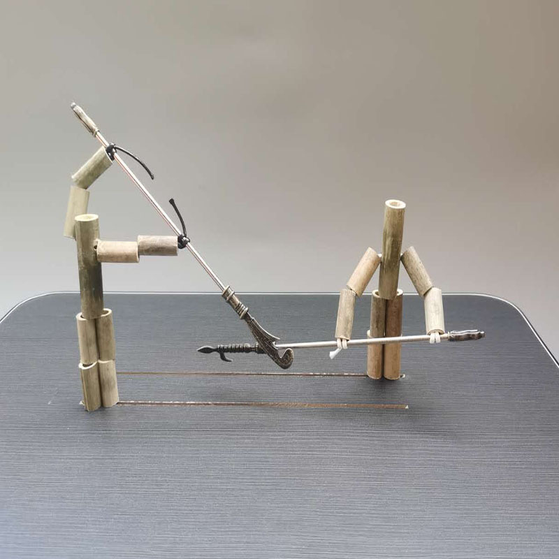 【创意】竹节人玩具手工自制小竹人拼装模型男孩diy制作材料pk桌