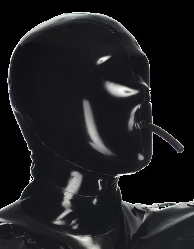 性感乳胶头套 包头窒息面具 美少女面罩 搭配乳胶衣 情趣调教头套