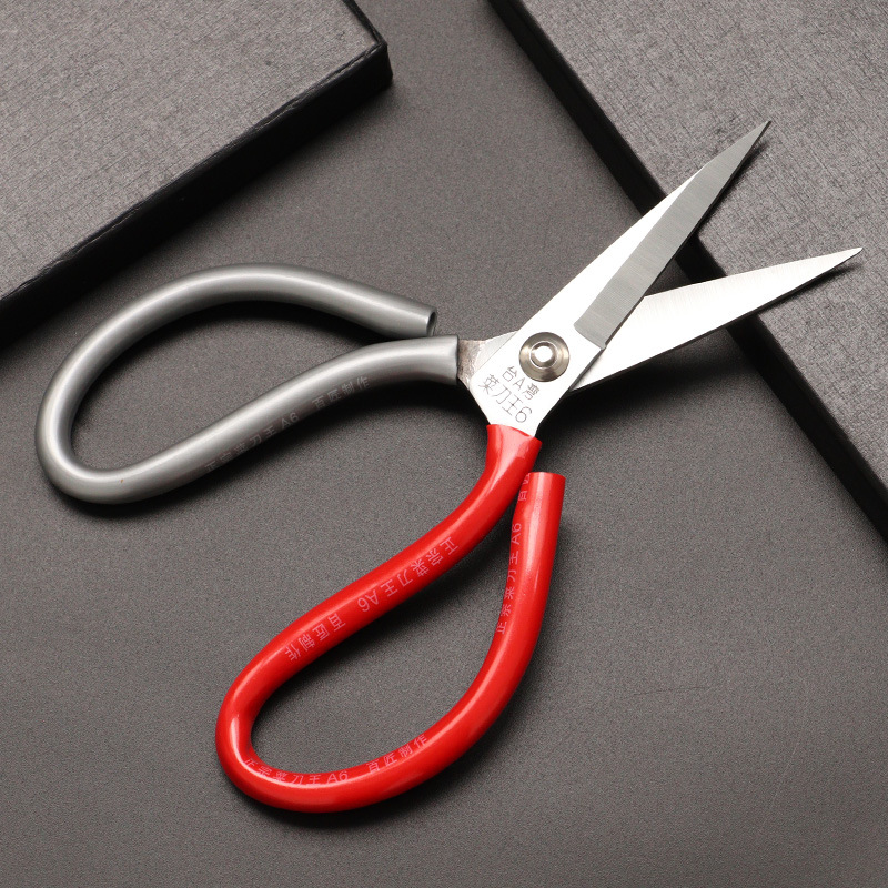 巨正升菜刀王a6防锈工业鞋材皮革家用民用剪手工裁缝纫剪尖头剪刀