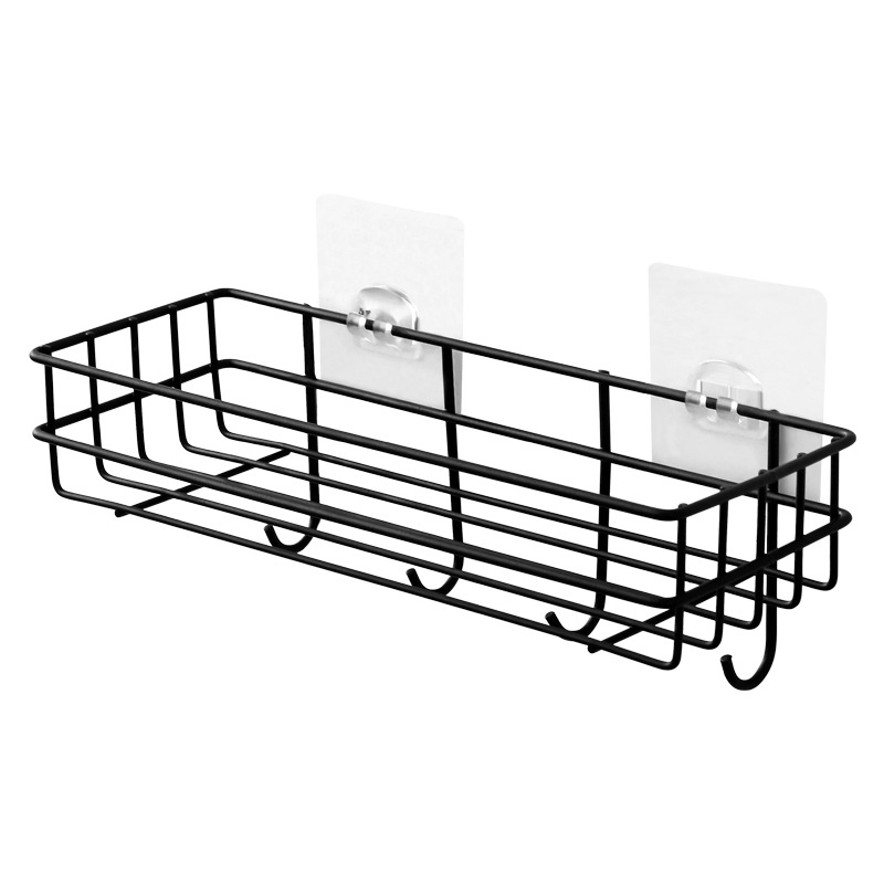 Bathroom Shower Gel Storage Rack Wall-Mounted Iron Bathroom Storage Rack Punch-Free Kitchen Storage Rack