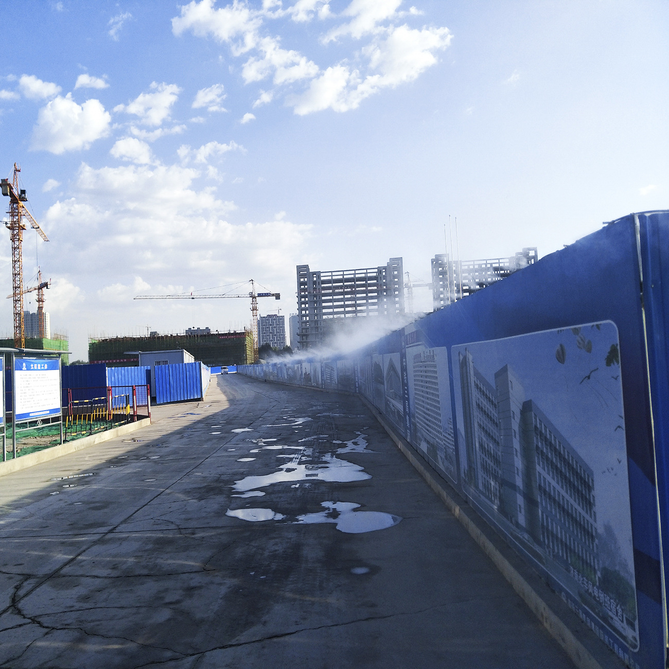 围挡喷淋系统全自动降尘加湿器建筑工地围挡喷淋微雾降尘喷淋系统