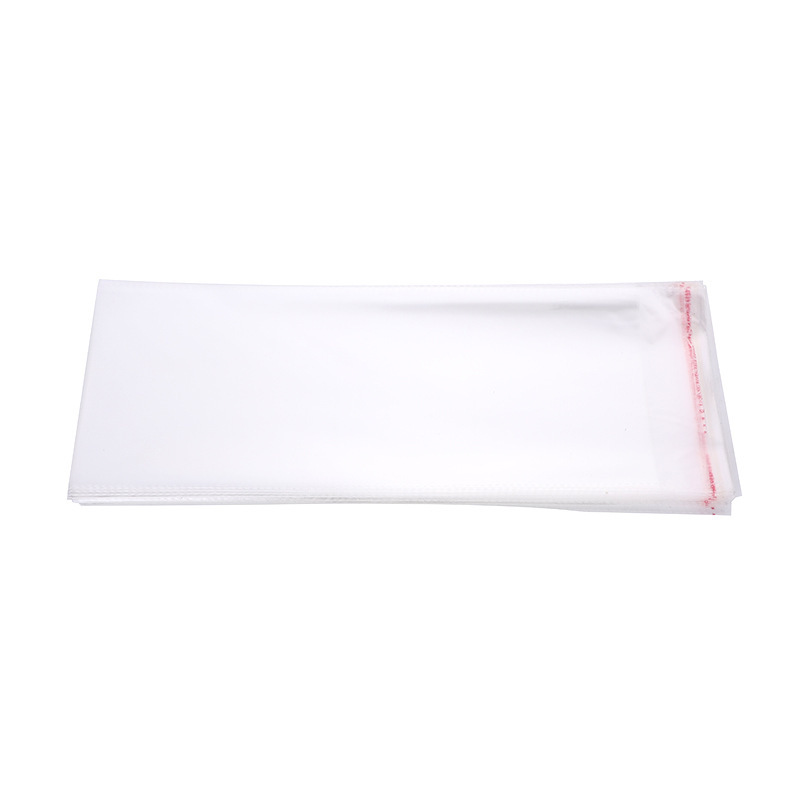 35cm OPP Plastic Film Packaging Transparent OPP Flat Bag Wholesale Self-Adhesive Bag Printed Logo Flat Knife Packaging Bag