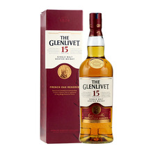 Glenlivet 洋酒格兰威特15年单一麦芽苏格兰威士忌 原装进口700ml