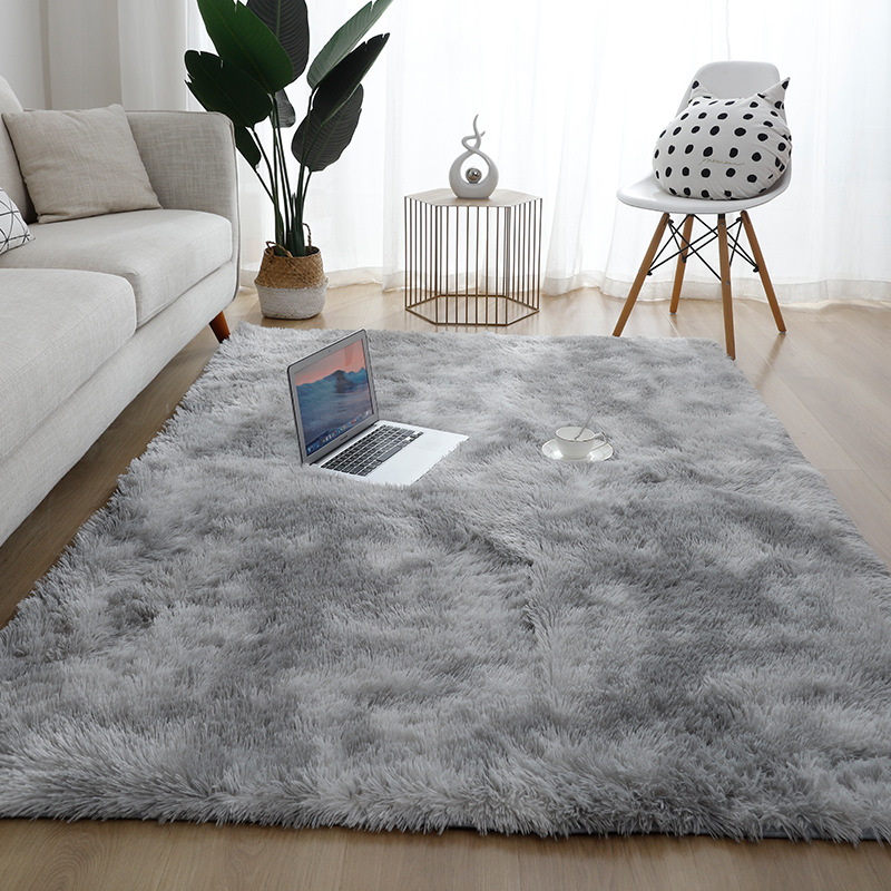 Cross-Border Gradient Tie-Dye Carpet Bedroom Living Room End Table Gradient Net Red Carpet Washable Long Wool Full Carpet