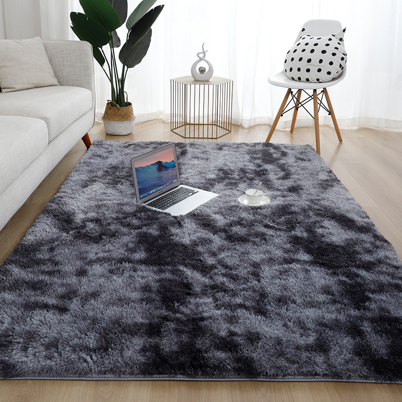 Cross-Border Gradient Tie-Dye Carpet Bedroom Living Room End Table Gradient Net Red Carpet Washable Long Wool Full Carpet