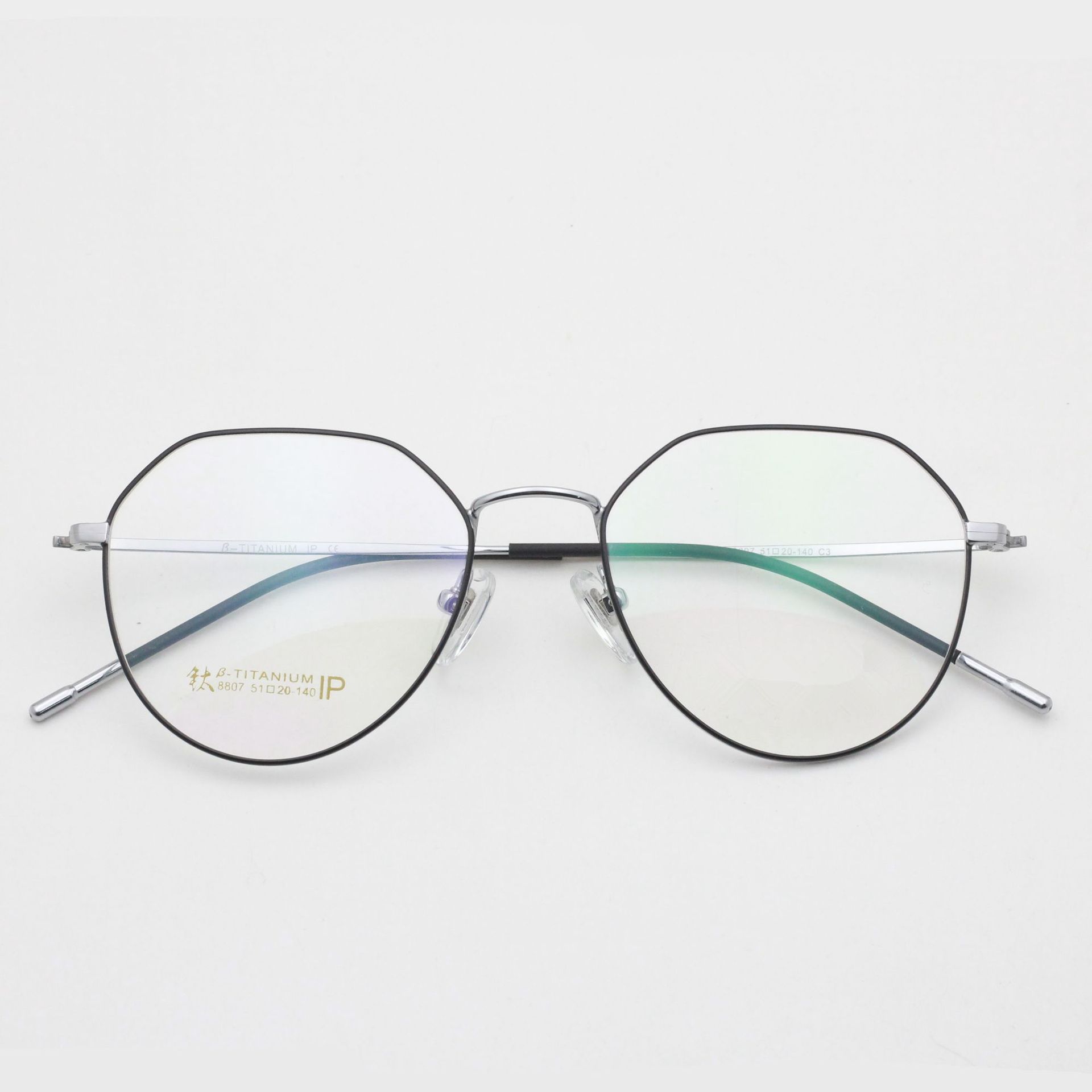 普莱斯同款纯钛版本全框男女多边形眼镜架超轻配近视8807