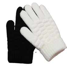 冬季新款儿童手套五指保暖手套抓绒男女针织小孩手套现货批发