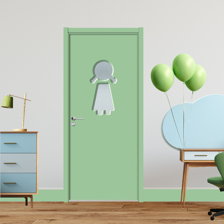 木门厂家直销款式可爱卡通图案pvc饰面免漆室内儿童房房门