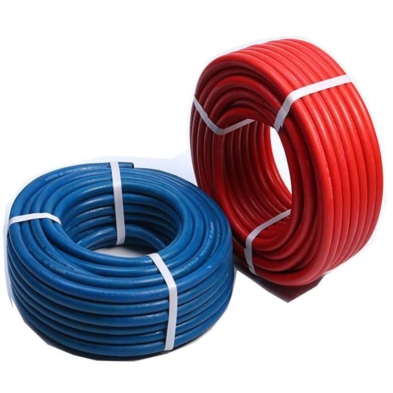 高压气管 空气压缩胶管 线编织网纹压缩空气胶管 黑色 红色 蓝色