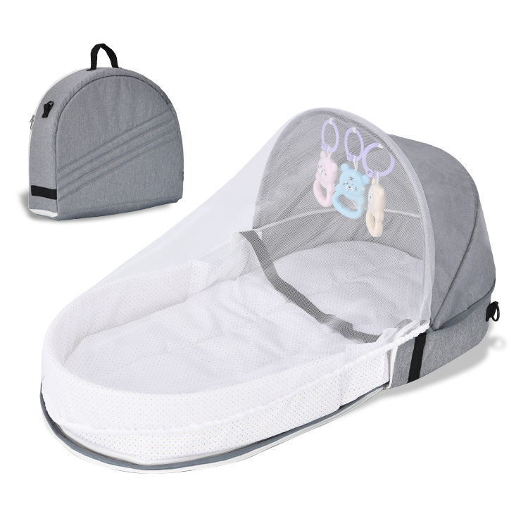 批发便捷式折叠防压婴儿床中床新生儿宝宝隔离仿生外出旅行婴儿床