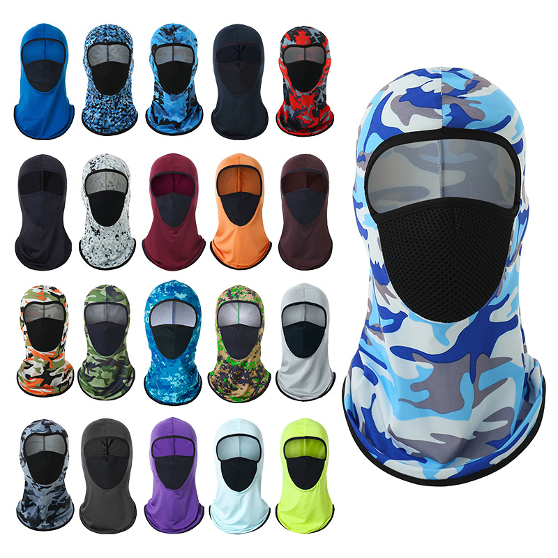 Cross-Border Amazon Integrated Pullover Outdoor Sports Ice Silk Sun Protection Breathable Neck Protection Head Cover Scarf Riding Mask