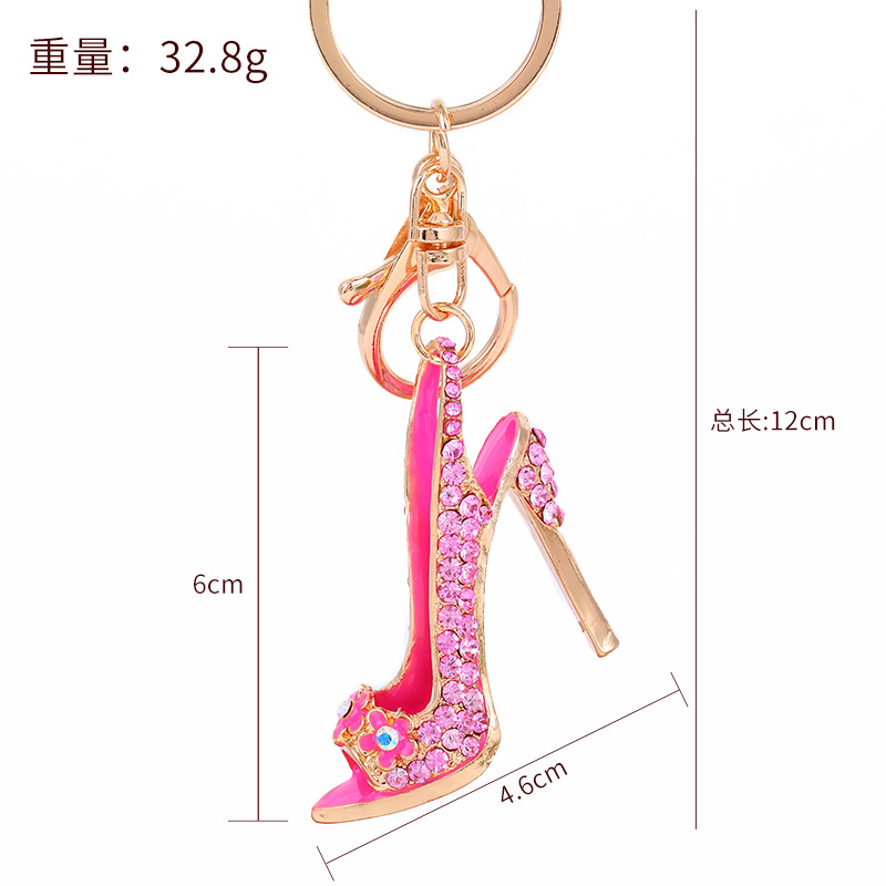 Wholesale New Fashion Trendy Red and Blue High Heels Keychain Bag Ornaments Key Accessories Ornaments in Stock