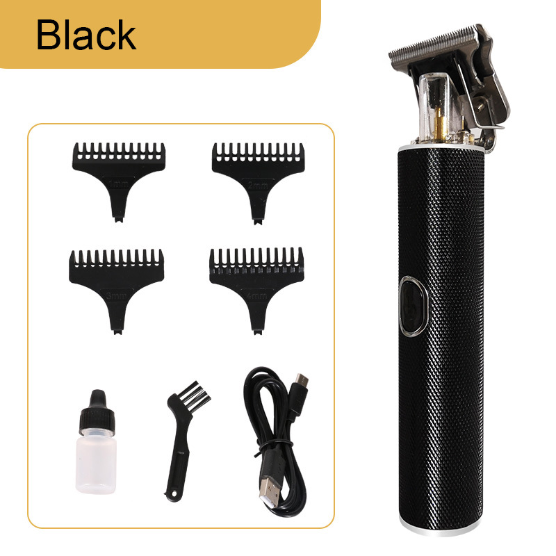 Oil Head Hair Clipper T9 Hair Clipper Usb Rechargeable Gradient Engraving Zero Serrated Electric Clipper Beard Trimming Hair Salon