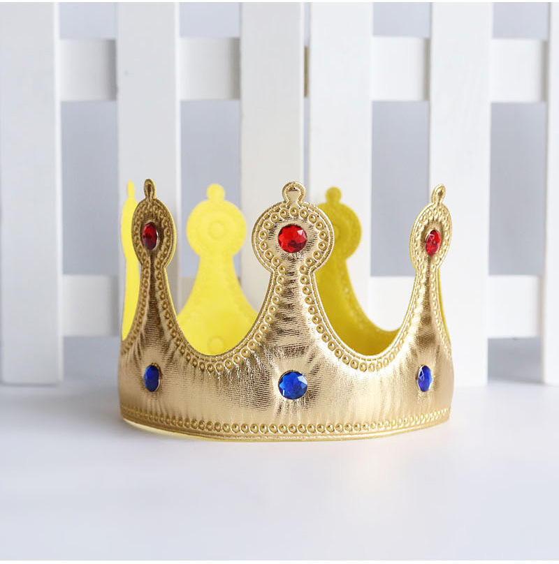 King Crown Halloween Children Birthday Arrangement Props Golden Cloth Crown Hat Headdress Party Supplies Wholesale