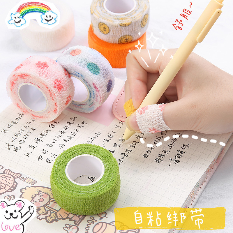 Finger Bandage Student Cute Combination Writing Finger Anti-Wear Hand Tape Cartoon Anti-Wear Anti-Cocoon Self-Adhesive Finger Guard