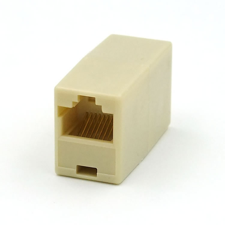 rj45直通cat5 8p8c直通头双通头rj45转接头水晶头网线网络对接头 图片