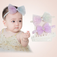 20902新款宝宝发带盒装三件套 手工蝴蝶结头带套装 儿童头饰套装