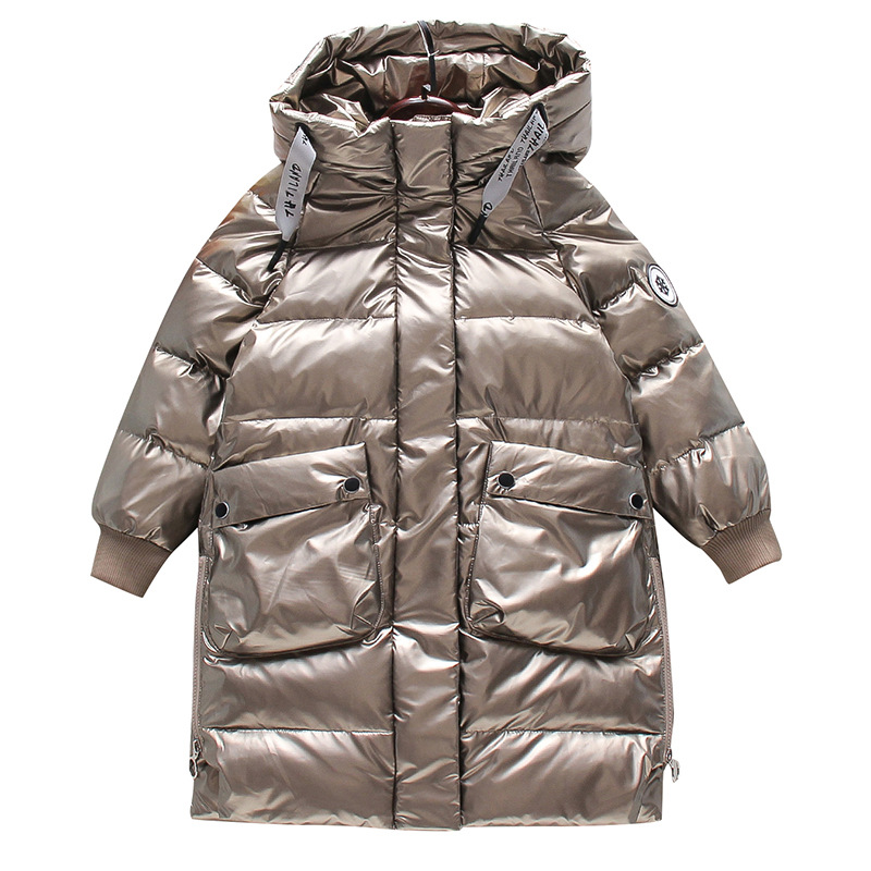 Girls' Princess Cotton-Padded Clothes 2023 New Year Winter Clothes Fashionable Jacket Children and Teens Cotton-Padded Jacket Mid-Length Disposable down Cotton-Padded Clothes