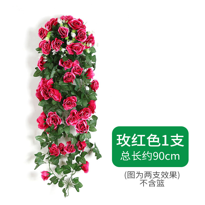 Foreign Trade Hot Sale Artificial Rose Wall Hanging Shopping Mall Home Decorative Fake Flower HANAFUJI Factory Wholesale Layout HANAFUJI