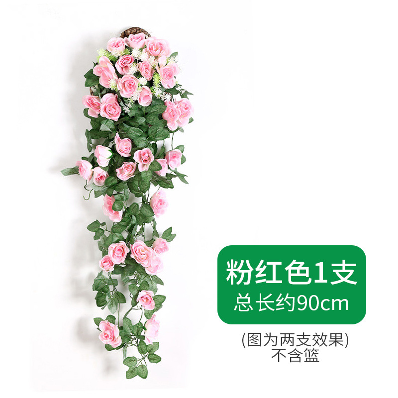 Foreign Trade Hot Sale Artificial Rose Wall Hanging Shopping Mall Home Decorative Fake Flower HANAFUJI Factory Wholesale Layout HANAFUJI