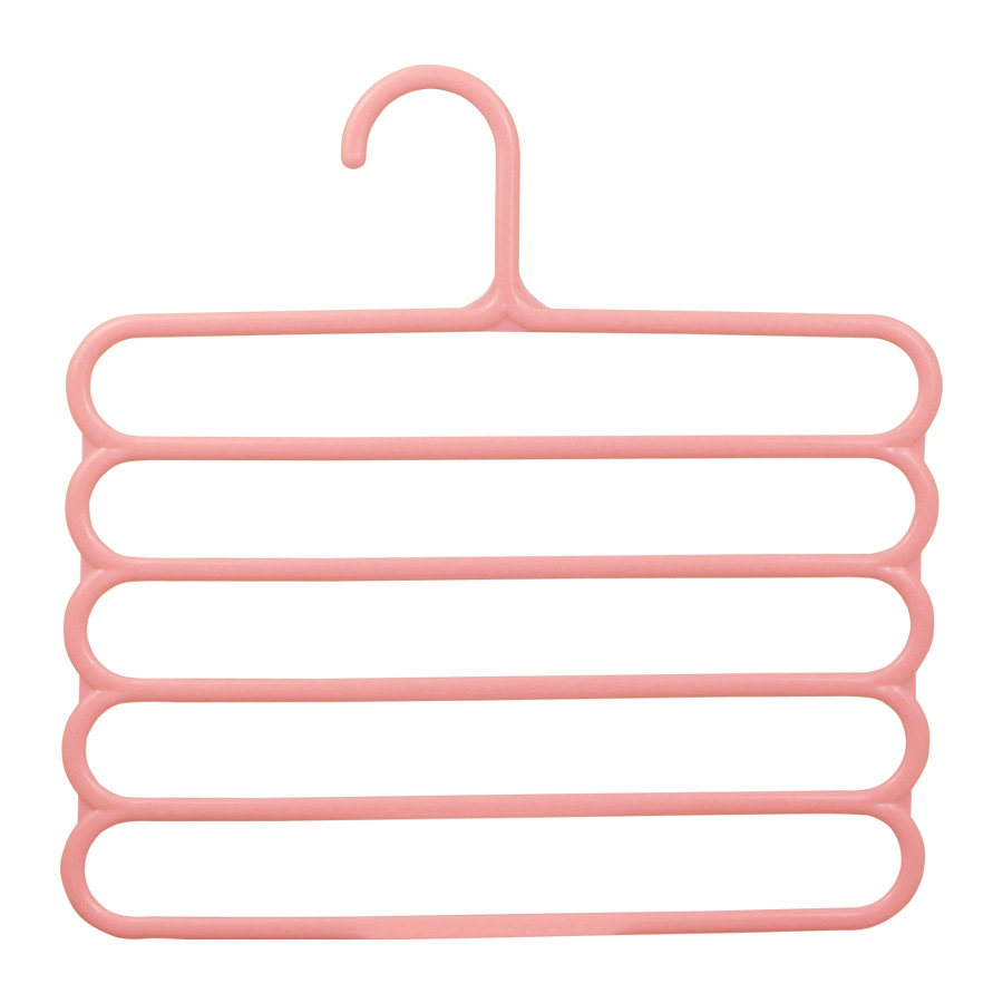 Multifunctional Five-Layer Pant Rack Pants Clip Multi-Layer Wardrobe Clothes Rack Pants Storage Rack Clothes Home Storage Gadget