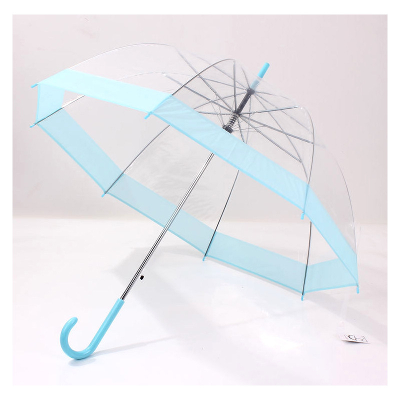 Spot Goods Korean Princess Umbrella Arch Mushroom Umbrella Gossip Girl Reinforced Apollo Transparent Umbrella Long Handle Umbrella