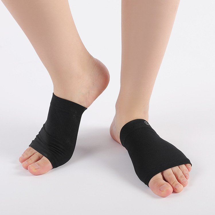 Arch Support Elastic Cloth Pad Foot Care Soft Shock Absorption Silicone Bandage Instep Insole Foot Sock