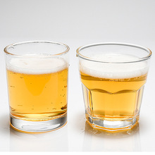 玻璃水杯加厚威士忌洋酒杯家用四方水杯酒吧玻璃杯透明八角啤酒杯