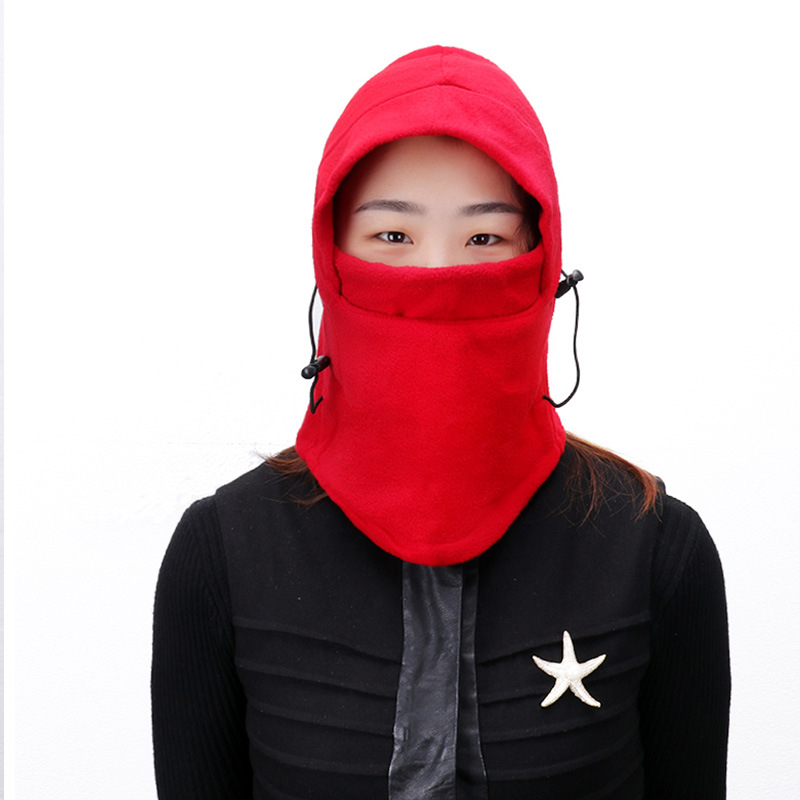 Cross-Border Winter Mask Outdoor Riding Windproof Flying Tiger Cap Fleece Beanie Thick Warm Snow Hat Mask