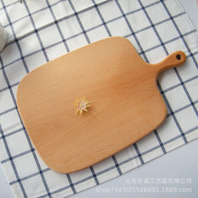日式榉木菜板砧板家用面包板儿童水果盘木质餐厅牛排披萨芝士板