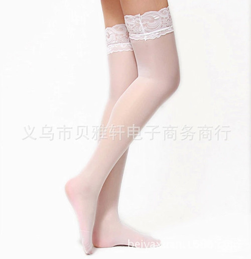 Factory Wholesale Opp Simple over-the-Knee Stockings Lace Sexy Transparent Color Temptation Funny Socks Hold-Ups