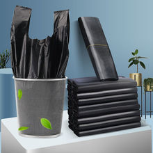 厂家批发家用大号手提背心式塑料袋一次性黑色加厚垃圾袋50只装