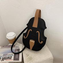 洋气包包女2024外贸新款风琴吉他斜挎包欧美个性小提琴复古双肩包