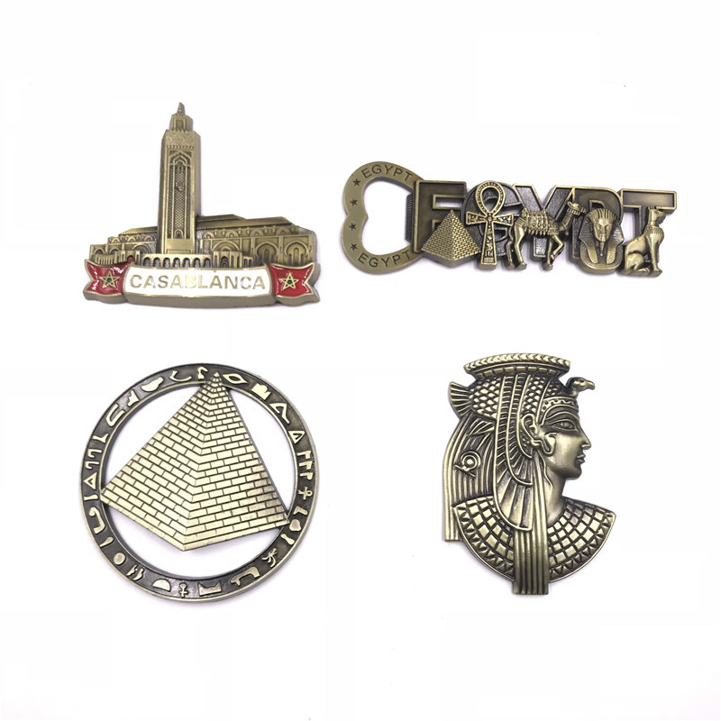 Egyptian Pyramid Pharaoh Bottle Opener Morocco Metal Magnetic Refridgerator Magnets Magnet Tourist Souvenir
