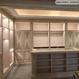 英派实木整体衣帽间衣柜卧室法式北欧混油开放式组合成人家具全屋