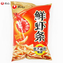 农心 辣鲜虾条  90g  韩式美味休闲小零食膨化食品虾片