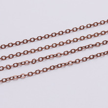 金属压扁O字链细链 2.0/2.5/3.5mmdiy饰品首饰项链十字链条 五米