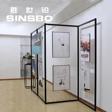 当天发货黑色八棱柱书法作品展墙幼儿园活动商场展览现场挂画展板