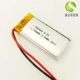 聚合物锂电池902040 602040容量700mah 3.7V带保护板出线可定制