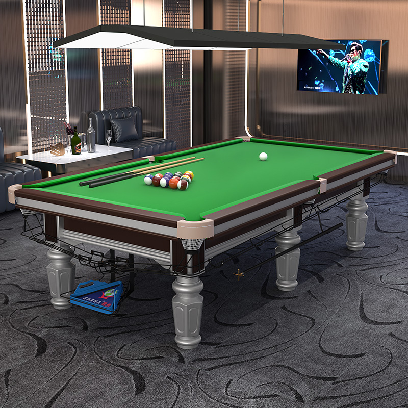 台球桌标准商用台球厅中式黑八球桌钢库斯诺克台球家用成人桌球台