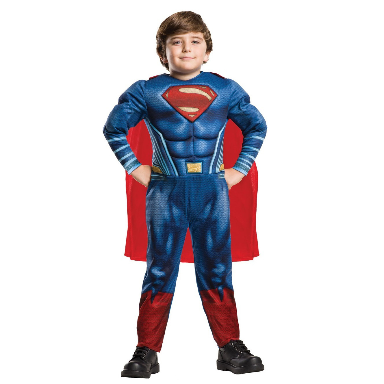 Children's Superman Performance Costume Marvel Steel Body of America Team COSPLAY COSPLAY Stage Performance Costume image