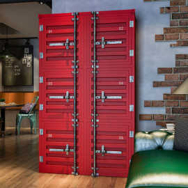 集装箱铁艺复古做旧工业风储物柜健身房更衣柜鞋柜衣帽收纳柜鞋柜