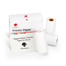 Phomemo 50mm白底黑字二十年三防不干胶口袋打印机热敏标签打印纸
