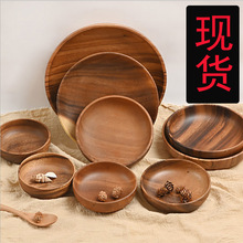 浅组合实木批发家用餐具沙拉口木碗木盘儿童碗相思日式