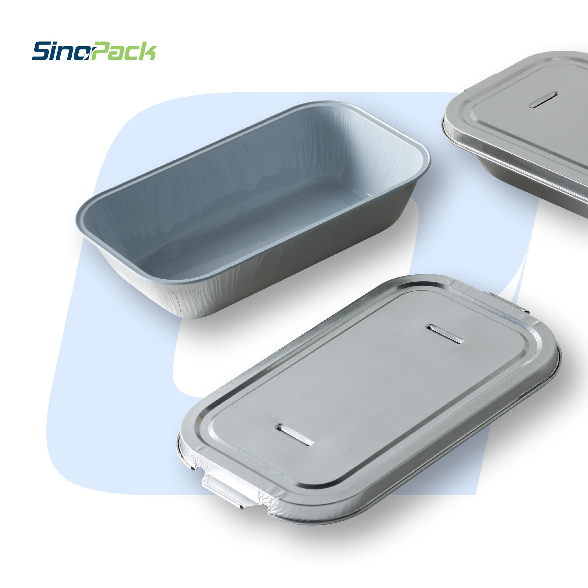 嘉兴金信一次性硬质耐高温长方形商用透明锡纸盒 铝箔容器加厚